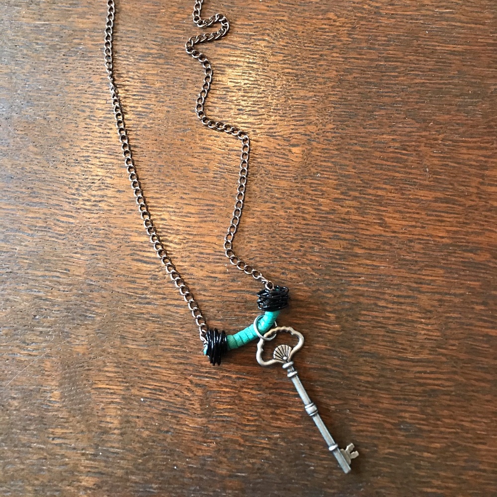 BOHO COPPER NECKLACE WITH KEY